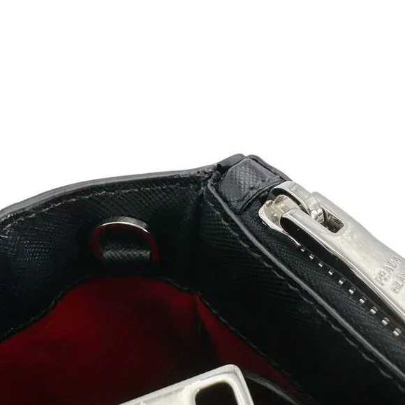 Prada 1 Ba274 2-Way Bag Saffiano Tote Bag Black - Picture 11 of 15